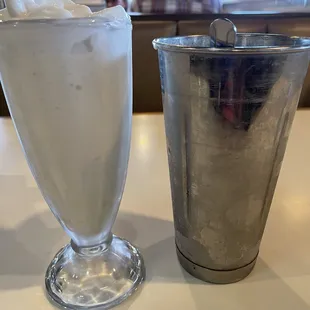 Extra rich, creamy vanilla milkshake