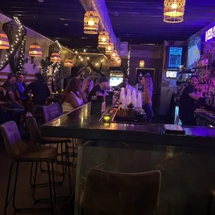people sitting at the bar