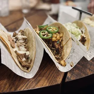 Slow Roasted Angus Brisket, Korean Fried Rice, and Green Chile Pork!