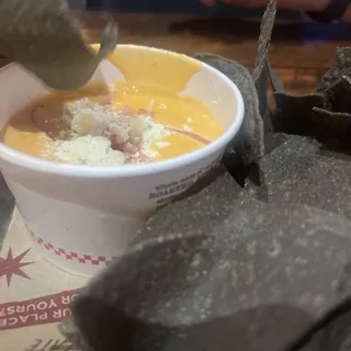 Red curry coconut queso (GF) **