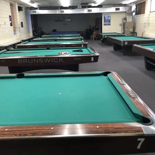 Back section with brunswick tables