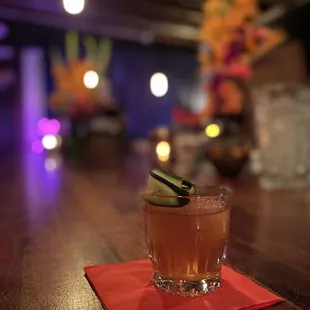 Amber which is rye coffee bitters