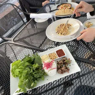 Lettuce wraps, gnocchi, calamari appetizers