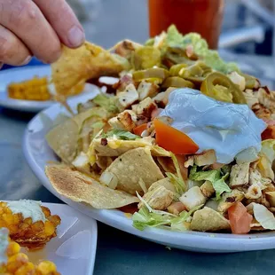 Crazy Messy Nachos w/Chicken Fajita!