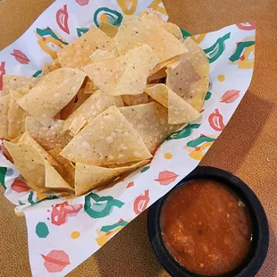 tortilla and salsa