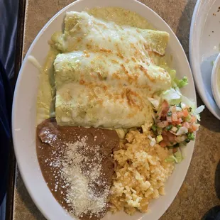Green Chile Chicken Enchiladas
