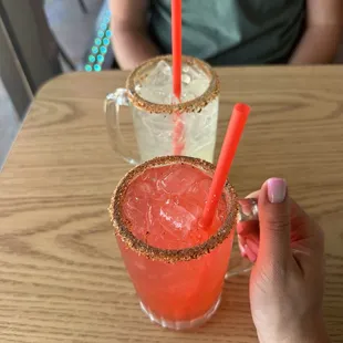 Strawberry &amp; Lemon  margaritas
