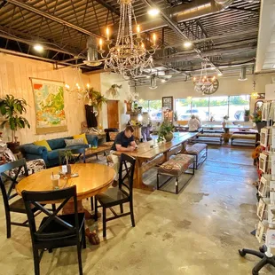 Inside boutique/seating area