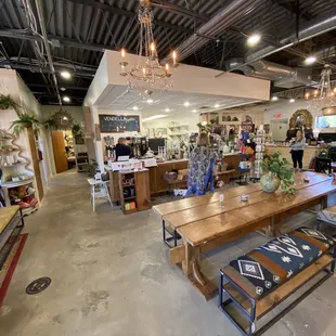 Inside boutique/seating area