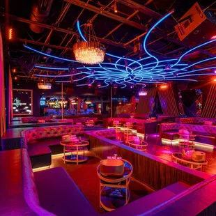 the interior of a nightclub