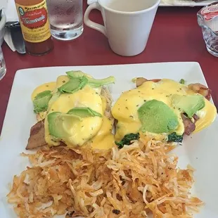 California Egg's Benadict add Spinach