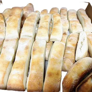 a box of bread rolls