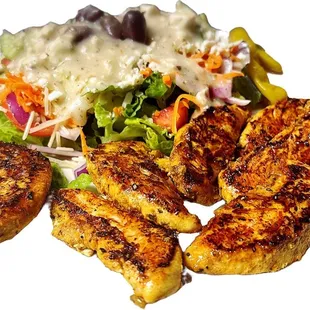 chicken and salad