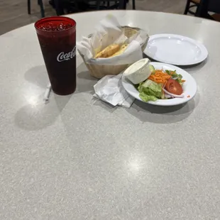 Salad and Bread Sticks