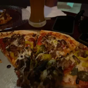 The works loaded pizza!!! So gooood!