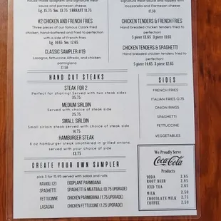 Menu back