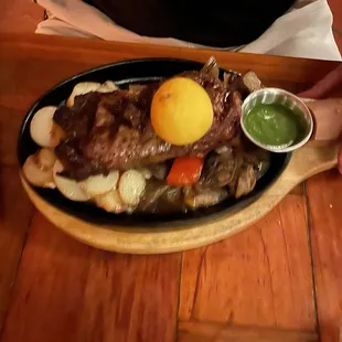 Ribeye with potatoes