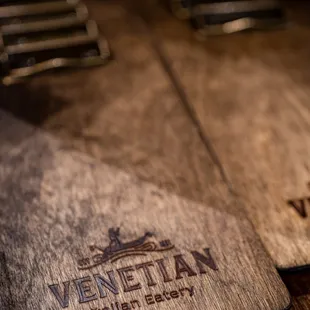 a close up of a menu