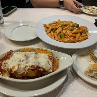 Chicken and broccoli and cannelloni