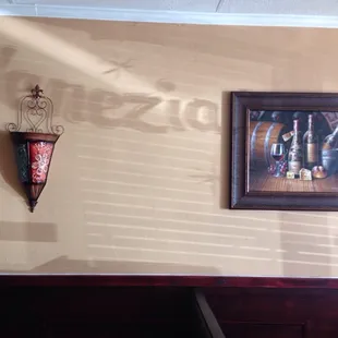 Afternoon sun streams into the restaurant...