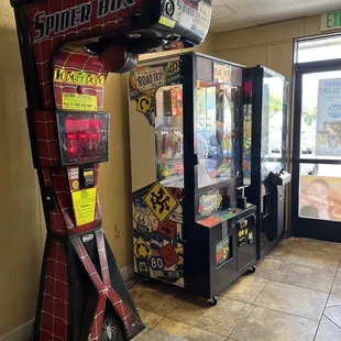 Spider Box.  Invite friends and family and enjoy the arcade games while you wait for your food!!!