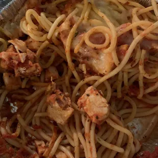 Chicken Parmigiana with Spaghetti????