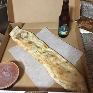 Their steak calzone!