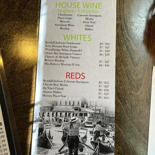 Wine list