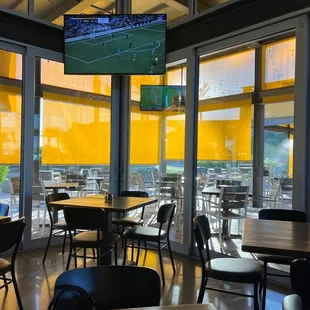 Indoor and Outdoor seating, patio w/ misters.