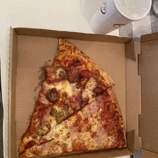 2 Individual Slice (Build Your Own) - Hawaiian slice -Meat Lovers slice