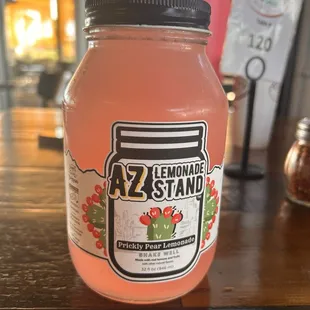 Prickly pear lemonade (very sweet, but refreshing when over ice!)