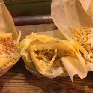 Three chicken arepas #10