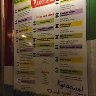 a menu for a mexican restaurant