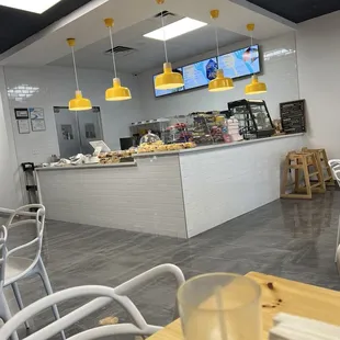 Inside front counter