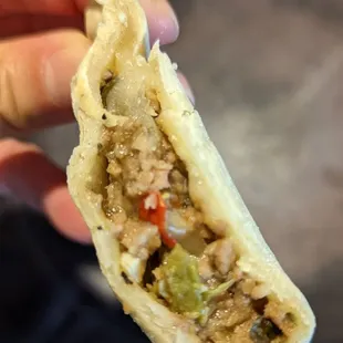 Argentine Beef Empanada: natural ground beef, onions, red bell pepper, hardboiled egg
