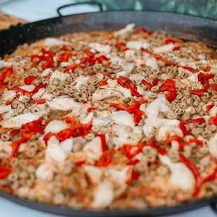 Chicken &amp; Chorizo Paella (boneless chicken, pork chorizo, artichoke hearts, &amp; green olives)