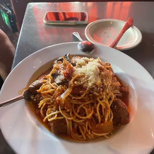 Angus Meat Balls with Spaghetti