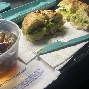 Delicious sandwich I made on the plane