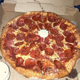 Pepperoni Pizza &amp; Wings Special
