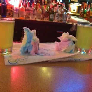 Lady Gaga shots (yes, that's cotton candy) :D