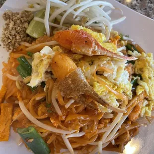 Crab Pad Thai, medium spicy level