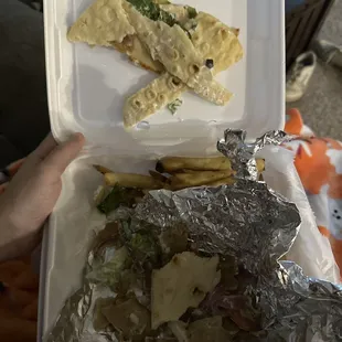 Lamb Gyro - Gyro with fries.