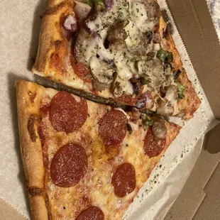 Two NY style slices