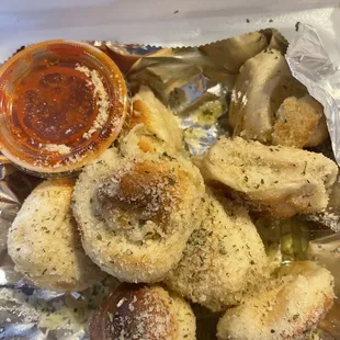 Garlic knots. Free with a $20 order.