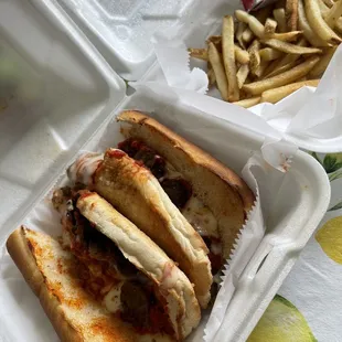 Sausage and peppers lunch special. Not bad. Would have been better if the sausage was a link instead of sliced