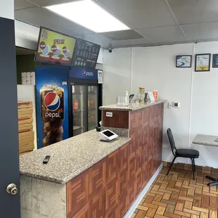 The front of restaurant