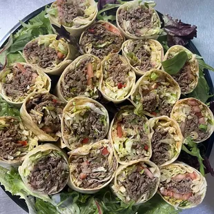 Whole tray of Southwest steak wraps