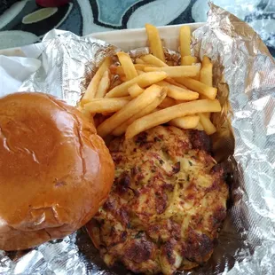 Crab cake sandwich. So good!