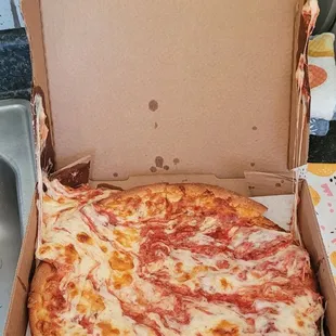 Delicious pizza, crust, sauce cheese but not happy with the delivery