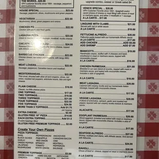 Latest Menu (Front) - July 2023